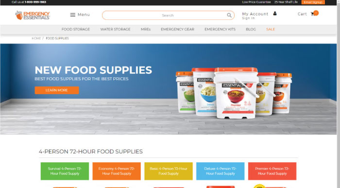 Emergency Essentials Website